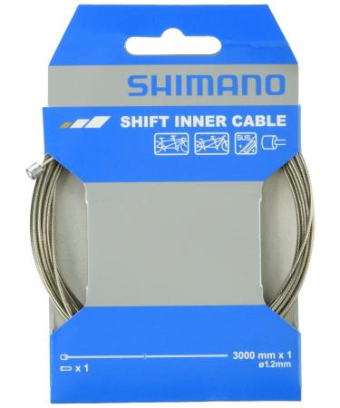 SHIMANO Stainless Derailleur Cable Black - Black Uni