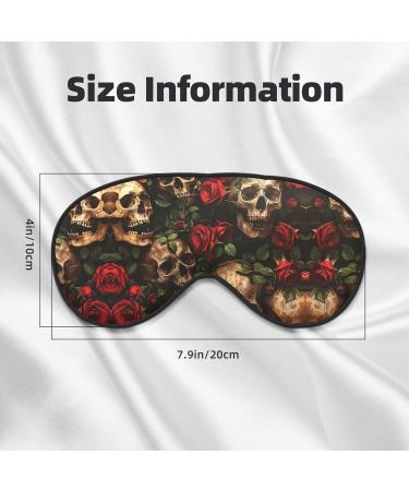 SSIMOO Skull & Red Rose Soft Sleep Eye Mask | Breathable Travel Eye Patch for Relaxation | Black - Buy Online on SooperMarket.com
