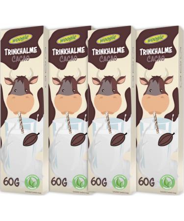 WOOGIE - 40 x Flavoured Magical Milk Straws - Straws with Cocoa Sugar Pearls / Austria