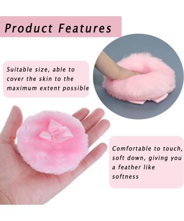 4pcs Large Fluffy Plush Body Puff Set | Ultra Soft & Washable Powder Puffs for Face and Body - Buy Online on SooperMarket.com