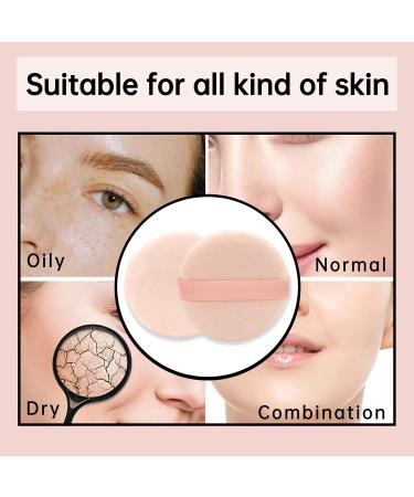 4 Pieces Cotton Makeup Puff - Soft Loose Powder Foundation Pads (Nude 3.15 Inch) - Ideal for Flawless Application - Buy Online on SooperMarket.com