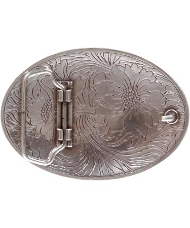 Sunflower Engraved Oval Belt Buckle - Stylish Accessory for Men and Women - Buy Online on SooperMarket.com
