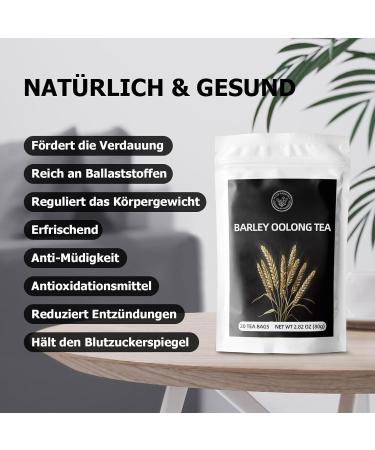 Hempfangling Gersten-Oolong Tea | Natural Herbal Blend for Mind Revitalization Fear Relief Blood Sugar Regulation & Cholesterol Lowering | 20 Tea Bags - Buy Online on SooperMarket.com