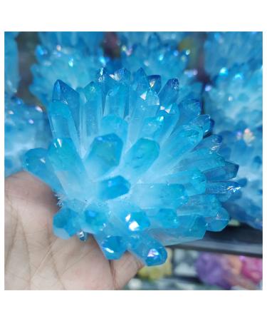 Crystals 1pc Rare Beautiful Ky Blue Phantom Quartz Crystal Cluster Ore Sample Cured Home Office Decoration Gift Stone Collection (Size : 400-450g)