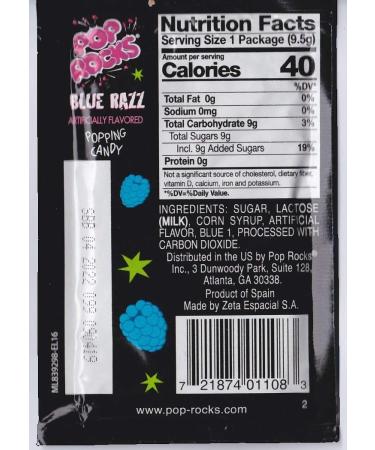 Pop Rocks Popping Fizzing Crackling Candy 6pk (Blue Razz 6 Pack) Blue Razz 9.5 g (Pack of 6) - Buy Online on SooperMarket.com