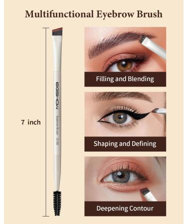 Dual-Ended Angled Eyebrow Brush - Define Eyebrows & Eyeliner with Spoolie - D108 | International Shipping Available - Buy Online on SooperMarket.com