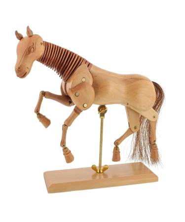 U.S. Art Supply Wooden 8" Horse Artist Drawing Manikin Articulated Mannequin 8-inch