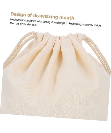 FOYTOKI 4pcs Hair Dryer Storage Bag Canvas Cosmetic Bag Hair Bag Hair Dryer Holders Hairdryer Fabric Beige 33x30cm Beige - Buy Online on SooperMarket.com