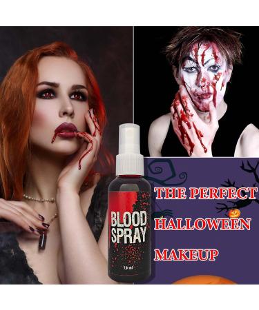 Realistic Fake Blood Spray for Halloween | Washable Zombie & Vampire Costume Makeup | SFX Liquid Blood Splatter - Buy Online on SooperMarket.com