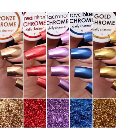 Buy Daily Charme Chrome Effect No-Wipe Top Coat Gel Polish 15ml | High Gloss Long Lasting Smooth Mirror Finish for DIY & Salon Nail Art - Buy Online on SooperMarket.com