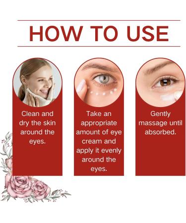 Rose Eye Cream Under Eye Cream for Dark Circles Eye Bags Remover Hydrating Eye Cream Rose Eye Cream Anti Aging Dark Circles Under Eye Treatment For Puffy Eyes Fine Lines Firming & Brightening - Buy Online on SooperMarket.com