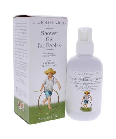 L'Erbolario Shower Gel for Babies - Gentle Cleansing for Sensitive Skin - Enriched with Rice Proteins - 6.7 Oz - Buy Internationally - Buy Online on SooperMarket.com