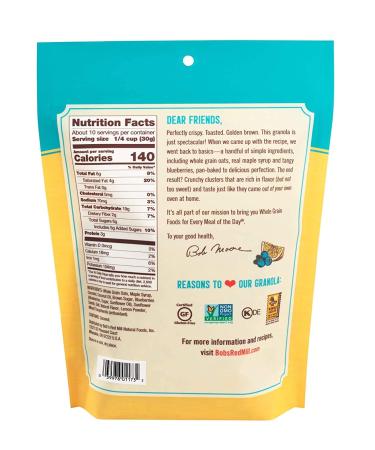 Bob's Red Mill Pan-Baked Granola Lemon Blueberry 11oz (Pack of 2) - Delicious Breakfast Blend - Buy Online on SooperMarket.com