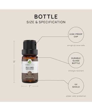 Palo Santo Essential Oil 10 mL - Undiluted Candle Scent for DIY Candlemaking - Safe for Skin - 0.33 Fl Oz (Pack of 1) - Buy Online on SooperMarket.com