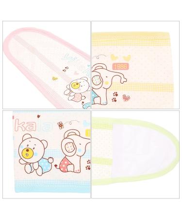 HEALLILY Baby Belly Button Band 4pcs - Cotton Umbilical Cord Infant Belly Band for Newborns | Cartoon Soft Navel Binder for Babies - Buy Online on SooperMarket.com