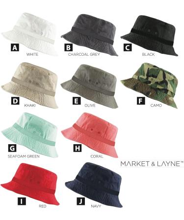 Cute Cotton Bucket Hat for Beach Sun Summer Travel - White (XS-S) - Men, Women, Teens - Packable & Lightweight - Buy Online on SooperMarket.com