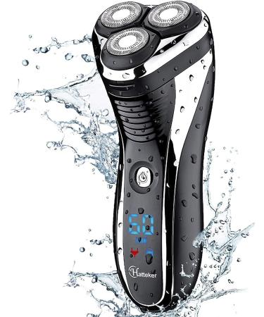 Hatteker Electric Shaver Rotary Razor Men Cordless Beard Trimmer Pop-Trimmer Waterproof