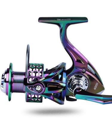 Sougayilang Colorful Fishing Reel 13+1 BB Lightweight Ultra Smooth Powerful Spinning Reel | CNC Line Management Graphite Frame | Freshwater LY2000 - Buy Online on SooperMarket.com