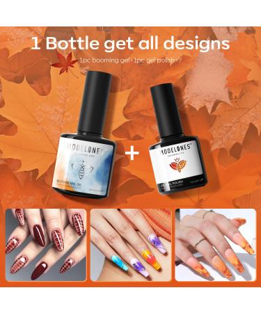 Modelones Blooming Gel Nail Polish Kit - 15ml Clear Marble Floral & Watercolor Nail Art Accessories for Stunning Designs - International Shipping - Buy Online on SooperMarket.com