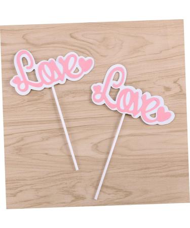HOMSFOU 30 Pcs Love Shower Cake Picks and Toppers Decorative Cake Toppers Valentine s Day Wedding Cake Cupcake Toppers Birthday Cake Toppers Valentines Day Cake Toppers Self Made Food - Buy Online on SooperMarket.com