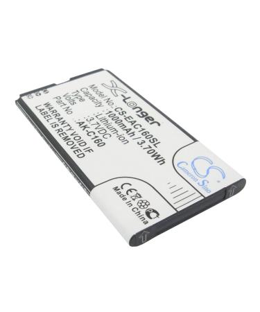1000mAh Replacement Battery Compatible with Emporia AK-C160 AK-C160(V1.0) C160 C160_001_RD C160-001 ECO