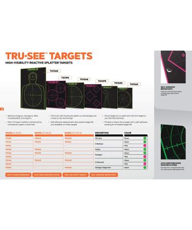 TRUGLO Bright Thru-See Splatter 12X12 Turkey Hunting Targets 6-Pack: High-Visible & Self-Adhesive - Buy Online on SooperMarket.com