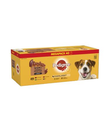 Pedigree Mixed selection in sauce - dog water feed in a portion bag - dog food in sauce with lamb - beef - duck - large pack (40 x 100g)