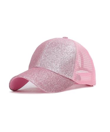 Eterspr girl baseball cap girls cotton baseball girl summer baseball cap for women with a head circumference of 54-58 cm (pink)