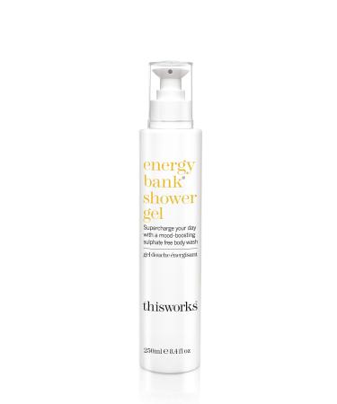 THISWORKS Energy Bank Shower Gel: Supercharge Energy  Clean & Hydrate Skin  250ml | 8.4 fl. oz