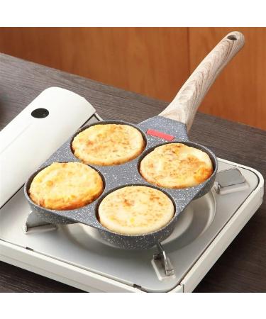 DELURA Saucepan Egg Frying Pan Multifunction Hamburger Steak Pan Wooden Handle Cooking Pan Cooking Utensils Wok Orange - Buy Online on SooperMarket.com
