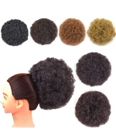 Afro Puff Drawstring Ponytail Extension Short Synthetic Afro Kinky Curly Puff Ponytail for Natural Hair Clip On Kinky Drawstring Curly Ponytail Bun Hairpieces (X-Large 2#) X-Large 2#