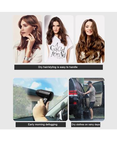 Compact Travel Hair Dryers Professional Car Blow Dryer 12V Hair Styling Blowout Fast Drying Heating Tool with Constant Temperature Hair Designing Travel Essentialls for Girls Boys Outdoor Trips - Buy Online on SooperMarket.com