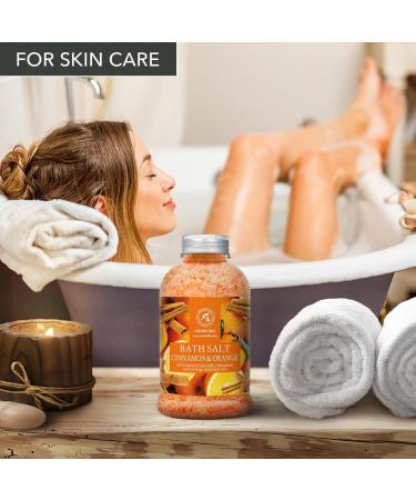 Buy Cinnamon-Orange Bath Salt 21.16 Oz (600g) - Natural Aromatherapy Soak for Relaxation | Body Care & Beauty - Buy Online on SooperMarket.com