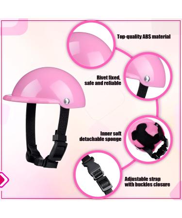Xuniea 2 Pieces Small Dog Helmet and Goggles Puppy Sunglasses UV Protection PET Helmet with Adjustable Belt Dog Motorcycle Hard Safety Hat for Doggie Windproof Glasses Small Dog Cycling Riding(Pink) - Buy Online on SooperMarket.com