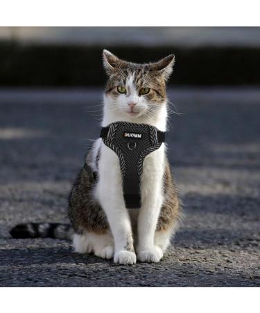NeuWook Black Cat Harness & Lead Set - Escape Proof, Adjustable Reflective Vest for Small Dogs & Cats - Buy Online on SooperMarket.com
