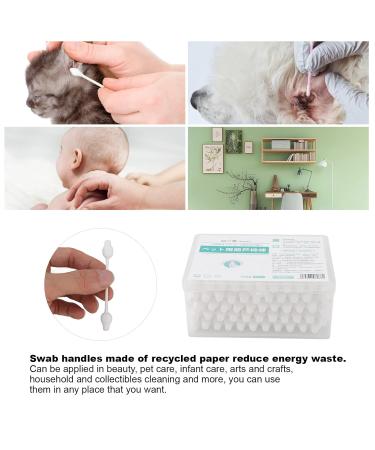 55 Double Tip Cotton Swabs | Organic Makeup & Pet Cleaning Buds | Eco-Friendly Paper Swabs - Buy Online on SooperMarket.com
