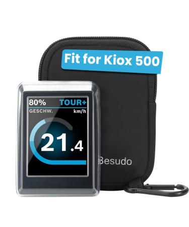 BESUDO Display protection set Suitable for Kiox 500 Display (BHU3700) - Display protective cover with neoprene protection bag for kiox 500 in front of scratches bumps - Ebike accessories Protective Cover - L046 -KB