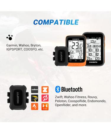 MOOFIT CS9 Speed & Cadence Sensor - Bluetooth & ANT+ Wireless Bicycle Sensor IP67 Waterproof Compatible with Wahoo Zwift Peloton Coosporides Rouvy - Black (1 Pack) - Buy Online on SooperMarket.com