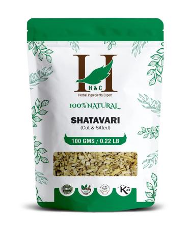 H&C Shatavari (Cut and Sifted) - 100g Pack | Herbal Tea Ingredient | Loose Tea 100 g (Pack of 1)