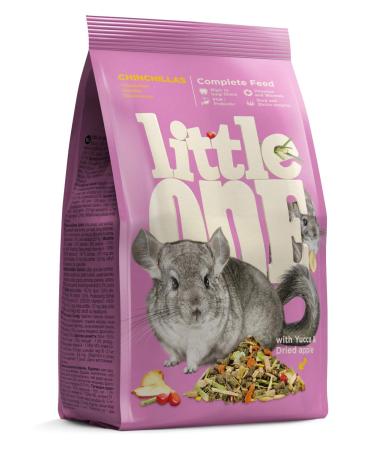 Little One complete food for chinchillas in a bag pack of 5 (5 x 400 g) with Yucca & Dried apple 0.2 g (pack of 5)