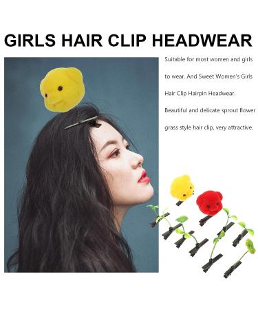 KALLORY 10pcs Bean Sprout Hair Clips - Cute Green Pea Barrettes for Girls - Buy Online on SooperMarket.com