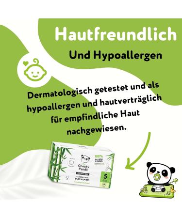 The Cheeky Panda Bamboo Baby Diapers Size 5 (12-17kg) - 36 Super Absorbent Sustainable Diapers for Sensitive Skin - Up to 12 Hours Protection - Buy Online on SooperMarket.com
