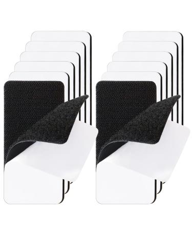 12 Sets 2x4 inch Strips with Adhesive Heavy Duty Hook and Loop Tape Carpet Tape Rug Tape Strength Backing Fixing Installing Tape Wall Hanging No Perforation Fabric Couch Industrial Office Household