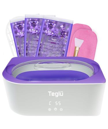 Teglu paraffin bath for hands and feet 4L paraffin wax bath paraffin bathroom set with accessories 1350g paraffin wax/glove/brush-200w white