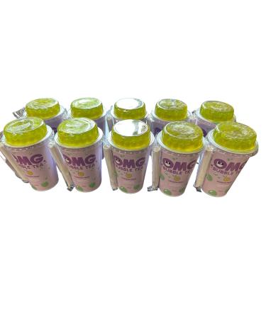 GITABI OMG BUBLE TEA 10x270ML - Normal Is Boring Fruit Bubble Tea Kit with Bubbles and Straws Set Passion Fruit Syrup and Popping Apple Flavour Bubbles