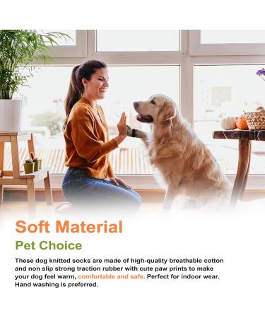 NeuWook Dog Socks 4 Pcs Rubber Anti-Slip Breathable Dog Paw Protector with Strap Puppy Dog Cat Socks Outdoor Indoor for Small Medium Large Dogs(S) S Grey - Buy Online on SooperMarket.com