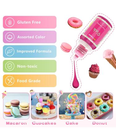12 Colors x 10ml Food Coloring Set for Baking & Cake Decorating - Food Grade Dye for Fondant, Slime Making, DIY Supplies - 0.35 Fl. oz/Bottles - Buy Online on SooperMarket.com