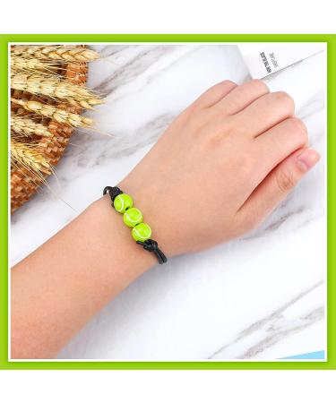 20 Pcs Tennis Charm Bracelets - Adjustable Wristbands for Girls, Women, and Teens - Sport Ball Bracelet for Tennis Party Favors and Gifts - Buy Online on SooperMarket.com