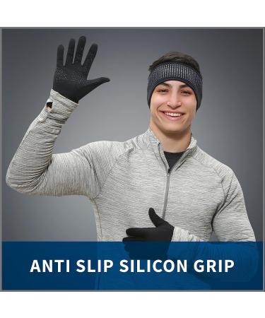 TrailHeads Lightweight Running Gloves with Touchscreen Fingers - Black/Reflective (Small) - Buy Online on SooperMarket.com