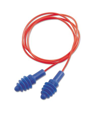 Honeywell DPAS30R DPAS-30R Airsoft Multiple-Use Earplugs 27NRR Red Polycord Blue 100/Box